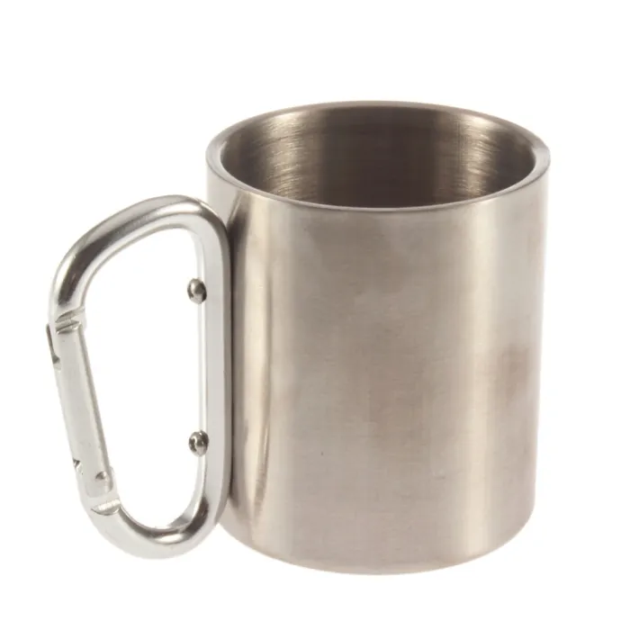 Coupe de camping en acier inoxydable - tasse - mouchoir en aluminium - 180ml